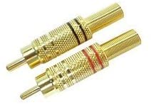 GOLD RCA  PLUGS 2/pkg -MSG10