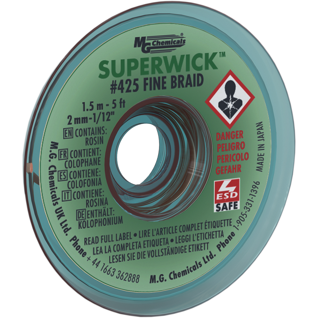 SUPER WICK-#3 GREEN STATIC FREE 5 ft, 425