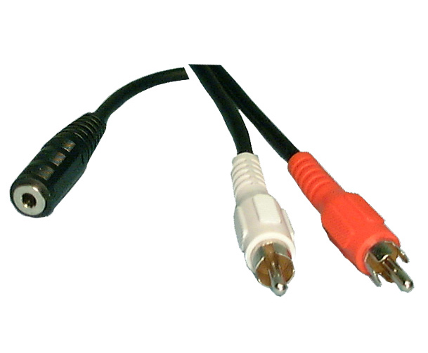 3.5mm Female Stereo to dual RCA Male, 44-227