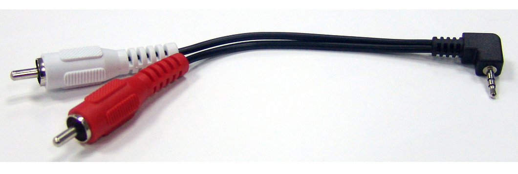 R/A 2.5mm Stereo/M (2) RCA/M-6