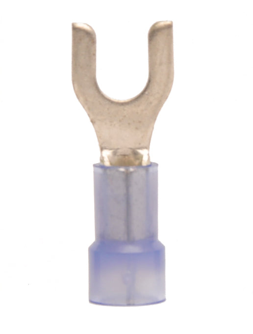 Nylon Spade Term. 16-14 Awg, #8 Stud, 100 Pack