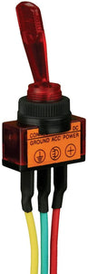 IBITSR - Illuminated Toggle Switch - RED