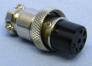 7 PIN INLINE FEMALE CONN., 61-607