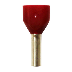 FERRULE, DUAL, 16 AWG, 8MM, RED-500 PCS