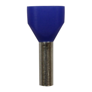 FERRULE, DUAL, 14 AWG,9mm,  Blue-500 PCS