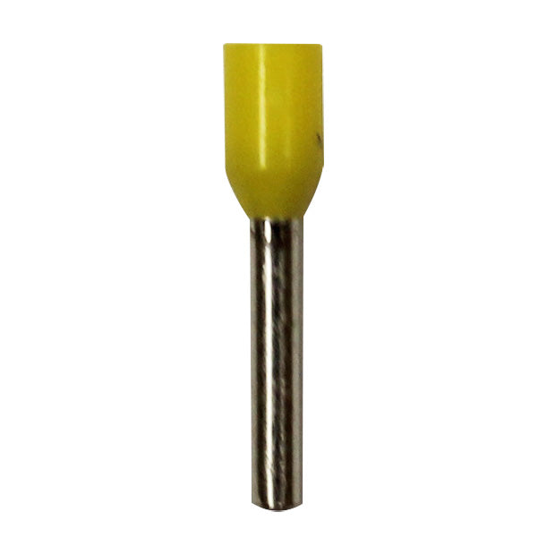 FERRULE, 18 AWG, 10mm, Yellow, 100 PK