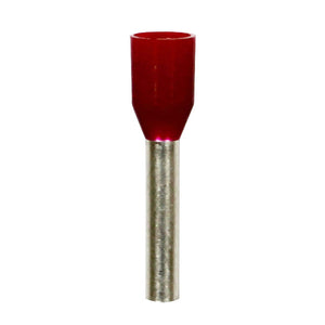 FERRULE, 16 AWG, 10mm,  Red, 500 PK