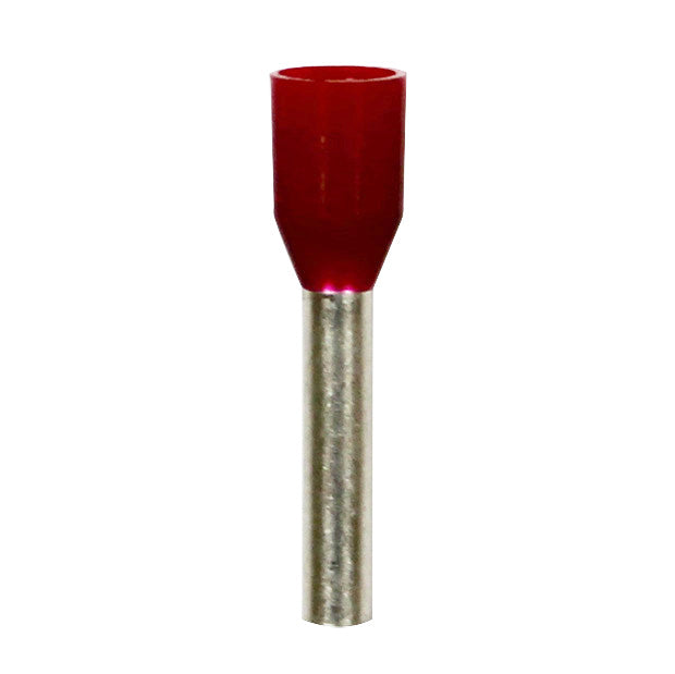 FERRULE, 16 AWG, 10mm,  Red, 500 PK