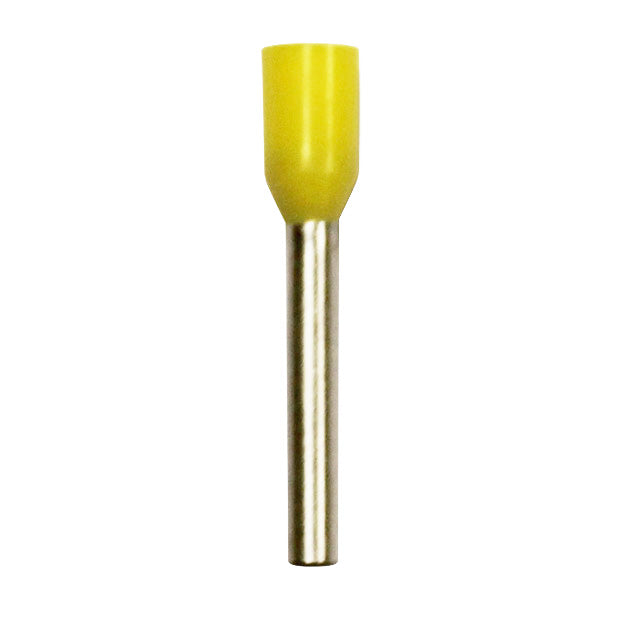 Wire Ferrule, Yellow, AWG 18, 12 mm Barrel, 500 per bag