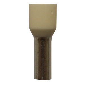 FERRULE,  8 AWG, 12mm, Ivory, 100 PK