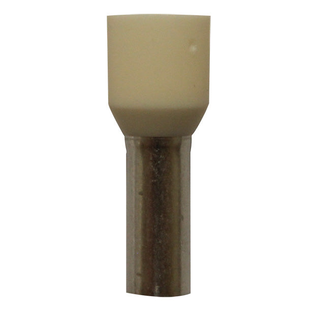 FERRULE,  8 AWG, 12mm, Ivory, 100 PK