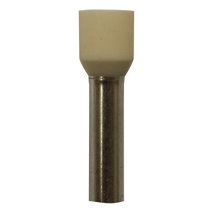 Wire Ferrule, Ivory, AWG 8, 18 mm Barrel, 100 per bag