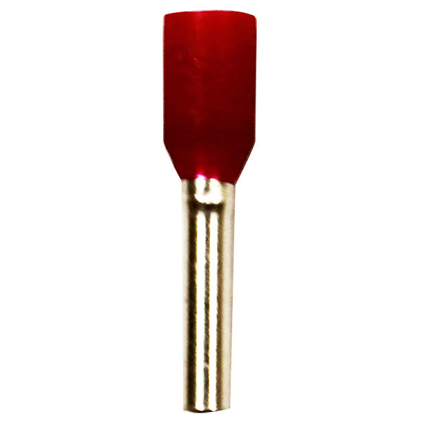 FERRULE, 18 AWG, 8mm, Red,  500 PK