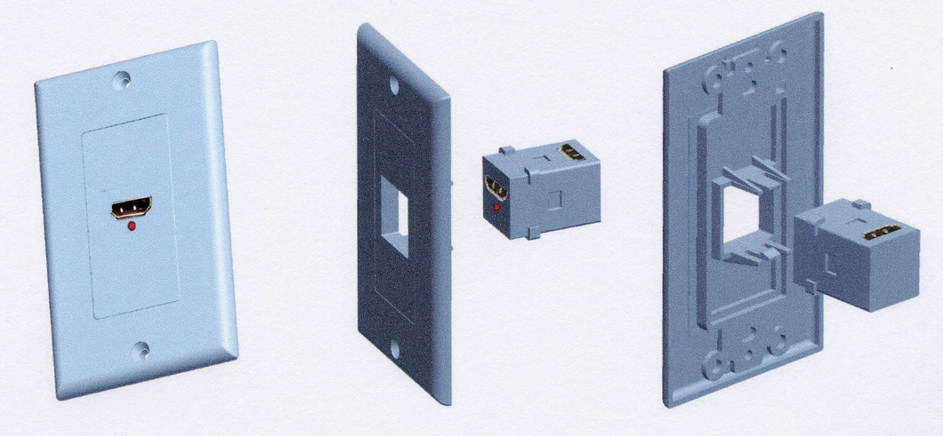 HDMI 360 Deg Wall Plate, 75-1049
