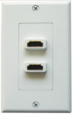 Designer Style Dual HDMI Wall Plate, 75-1059