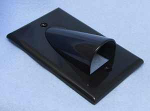 2 PC BULK WALL PLATE, SINGLE, BLACK BULK, 75-1115B