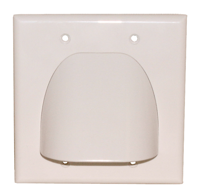 2 PC BULK WALL PLATE, DUAL, WHITE BULK, 75-1121B