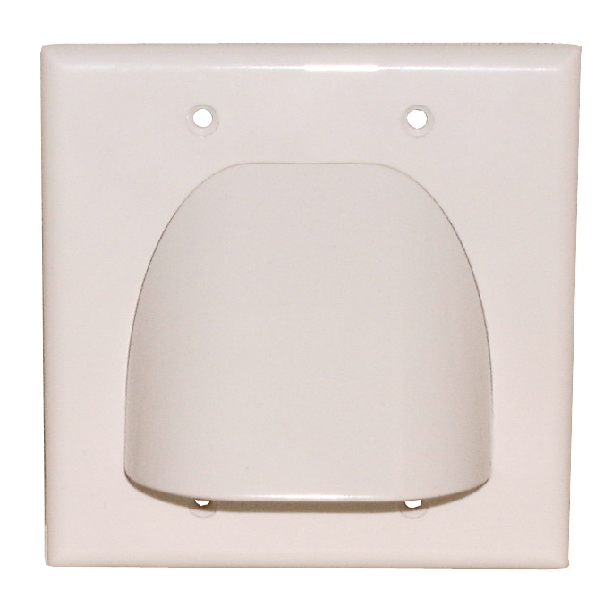 2 PC BULK WALL PLATE, DUAL, WHITE BULK, 75-1121B