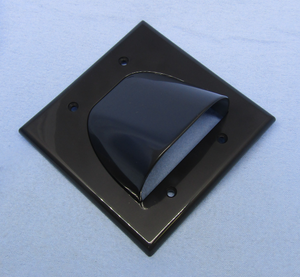 2 PC BULK WALL PLATE, DUAL, BLACK BULK, 75-1125B