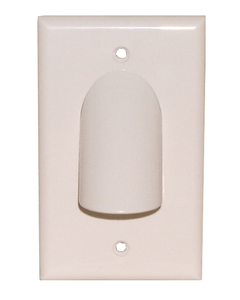 CANOPY PLATE SINGLE GANG RAISED-WHITE BULK, 75-1131B
