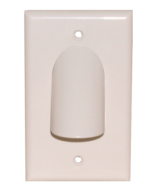 CANOPY PLATE SINGLE GANG RAISED-WHITE BULK, 75-1131B