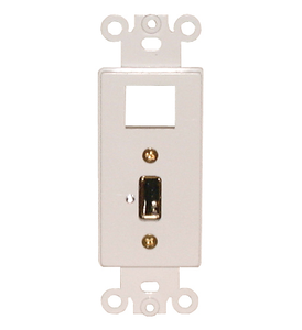 1 PORT KEYSTONE PLATE + USB A JACK, 75-1236