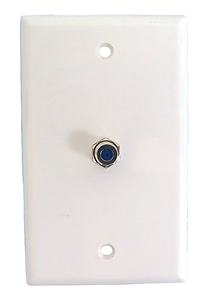3 GHz TV Wall Plate, Single F-81, White, 75-3424