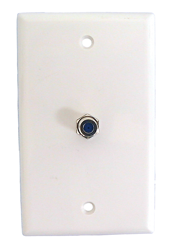 3 GHz TV Wall Plate, Single F-81, White, 75-3424