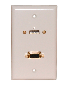 Wall Plate HDMI + VGA White, 75-601