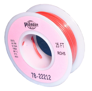 STRANDED COPPER-22 AWG-25'-RED, 78-22212