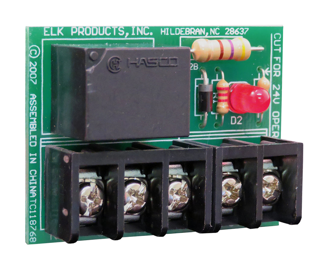 Relay Module, 12Amp SPDT Relay, 12 or 24vdc , ELK-912B