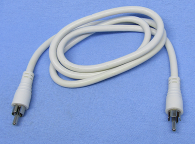 Video Jumper Cable, RG59  RCA (M) / (M) 6' White, CAF25