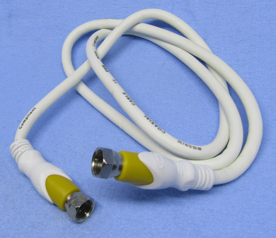 Video Jumper Cable, RG59 3' White, CAF3