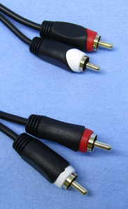  Dual RCA Plugs / (2) RCA Plugs 12' GOLD, CAG37
