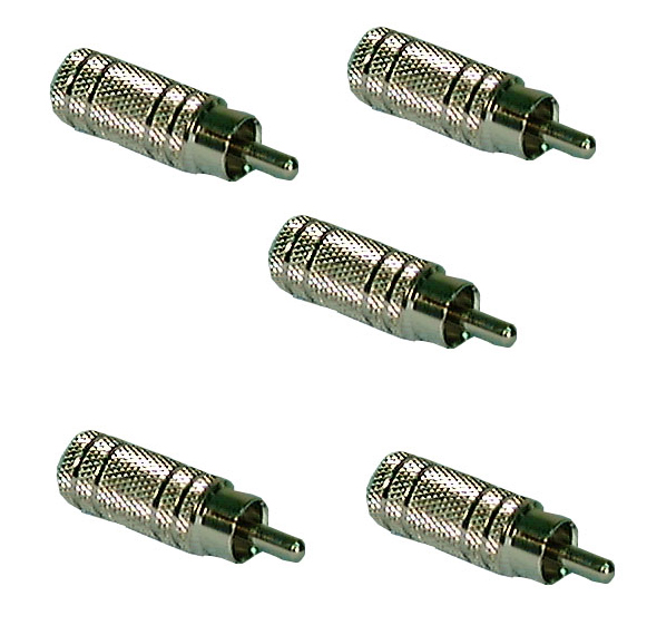 Shielded RCA Plug (5) Pk, MS10