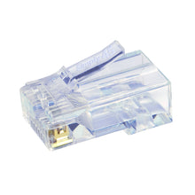 Load image into Gallery viewer, Standard Cat5e UTP RJ45 Modular Plugs, Blue Tint - 100pcs/Jar
