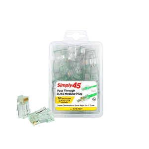 Pass Through Green Tint - Cat6 UTP - 50pc Clamshell