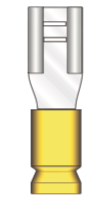 .250" - 1/4" Stud, 10-12 AWG, Female Quick Disconnect, Vinyl Insulation, 14 Pcs Per Package