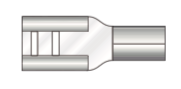 .250" - 1/4", 16-14 AWG, Female Quick Disconnect, Uninsulated, 100 Pcs Per Package