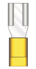 .375" 3/8", 10-12 AWG, Female Quick Disconnect, Vinyl Insulation, 14 Pcs Per Package