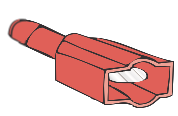 .250" - 1/4", 22-16 AWG, Male Quick Disconnect, Nylon Insulation, 100 Pcs Per Package