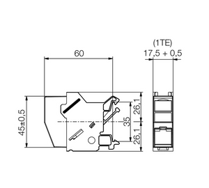 8808360000 Weidmuller Cat 6 Din Rail Connector   IE-XM-RJ45/IDC