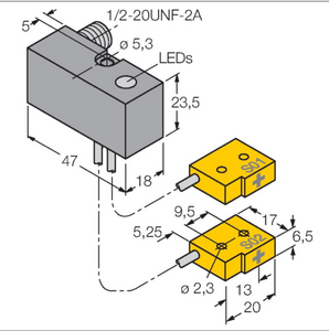 NI2-Q6.5-ADZ32-0.16-FSB5.4X4 - INDUCTIVE PROX SENSOR  20-250VAC/10-300VAC 12MM