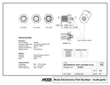 Load image into Gallery viewer, 25-838-1 - M12 , 8 Position, WATERPROOF (IP67) CHASSIS PLUG
