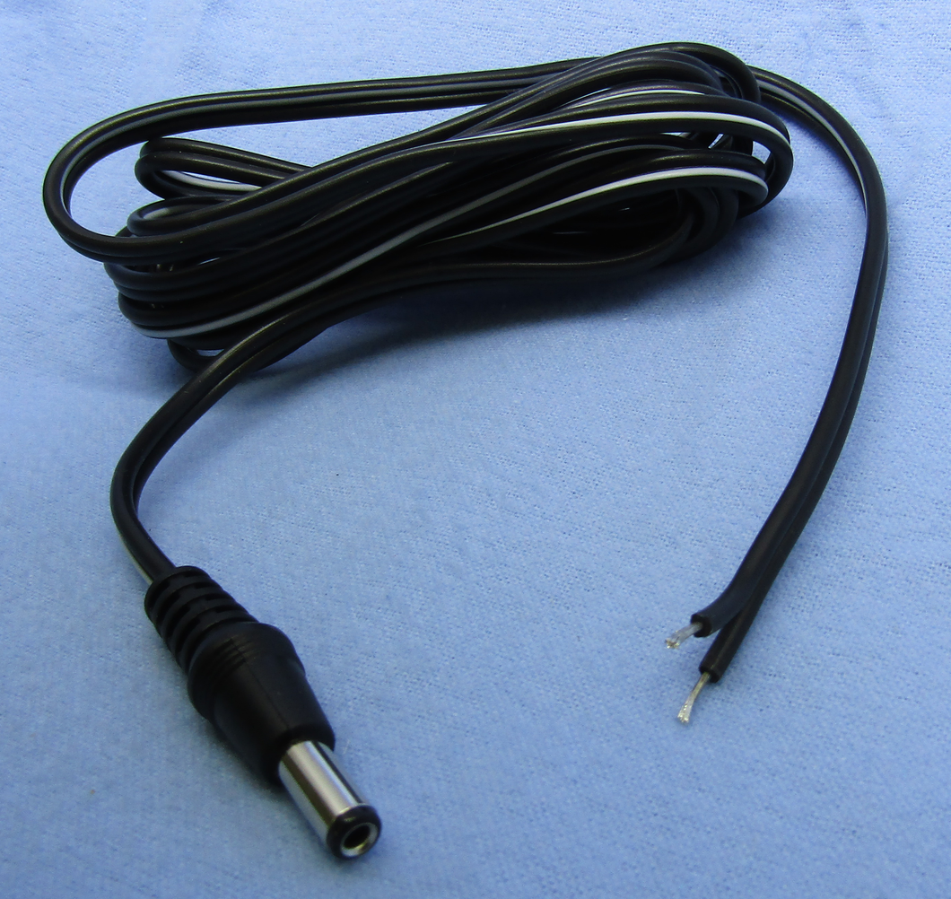 2.1mm X 5.5mm DC Power Cord 6ft 18AWG, TC218