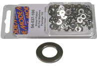 #6 NICKEL PLATED FLAT WASHERS - 100 pcs, 54-537-100