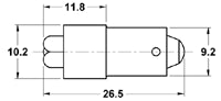 120V WHITE SUPER BRIGHT LED MIN. BAY., 55-214W-1