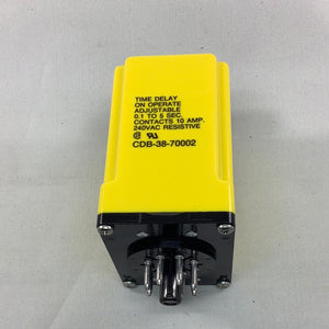 CDB-38-70002 - P&B - TIME DELAY RELAY 120VAC DPDT, 0.1 to 5 SEC.