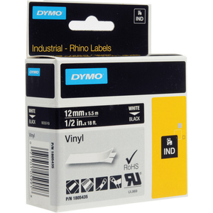 DYMO 1/2 Inch Black on White Label Refill -1805435