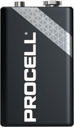 9V  580 MAH DURACELL PROCELL Alkaline Batt, PC1604